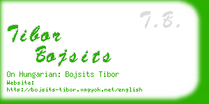 tibor bojsits business card